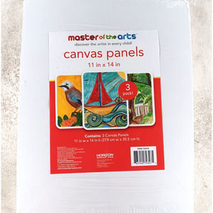 Master of the Arts 9 x 12 Canvas Panels 3-pack White NEW SEALED